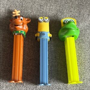 Festive Character Dispenser Set - Orange, Blue, and Yellow